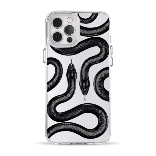 Чехол Pump Clear Case for iPhone 12 Pro Max Black Snake