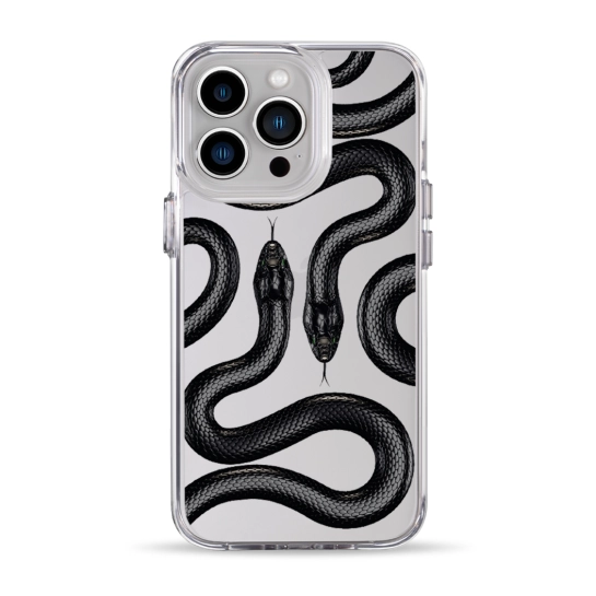 Чехол Pump Clear Case for iPhone 13 Pro Black Snake