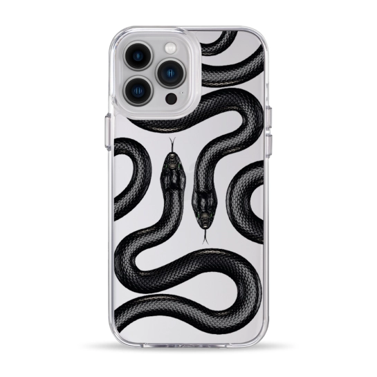 Чехол Pump Clear Case for iPhone 13 Pro Max Black Snake