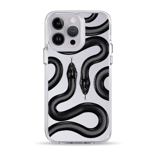 Чехол Pump Clear Case for iPhone 14 Pro Max Black Snake
