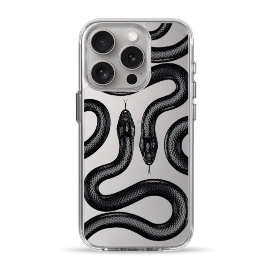 Чохол Pump Clear Case for iPhone 15 Pro Black Snake