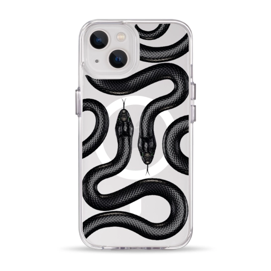Чохол Pump Clear Case with MagSafe for iPhone 13 Black Snake