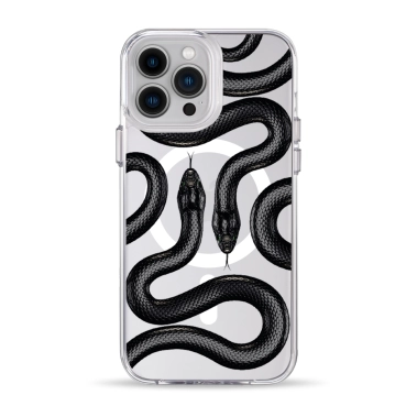 Чохол Pump Clear Case with MagSafe for iPhone 13 Pro Max Black Snake - цена, характеристики, отзывы, рассрочка, фото 1