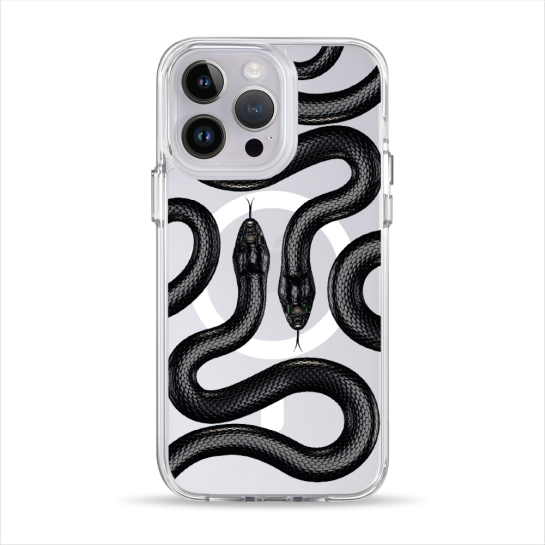 Чохол Pump Clear Case with MagSafe for iPhone 14 Pro Black Snake - ціна, характеристики, відгуки, розстрочка, фото 1