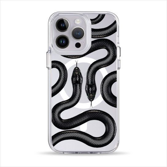 Чехол Pump Clear Case with MagSafe for iPhone 14 Pro Max Black Snake - цена, характеристики, отзывы, рассрочка, фото 1