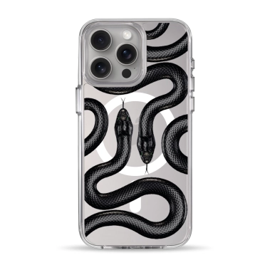 Чехол Pump Clear Case with MagSafe for iPhone 15 Pro Max Black Snake - цена, характеристики, отзывы, рассрочка, фото 1