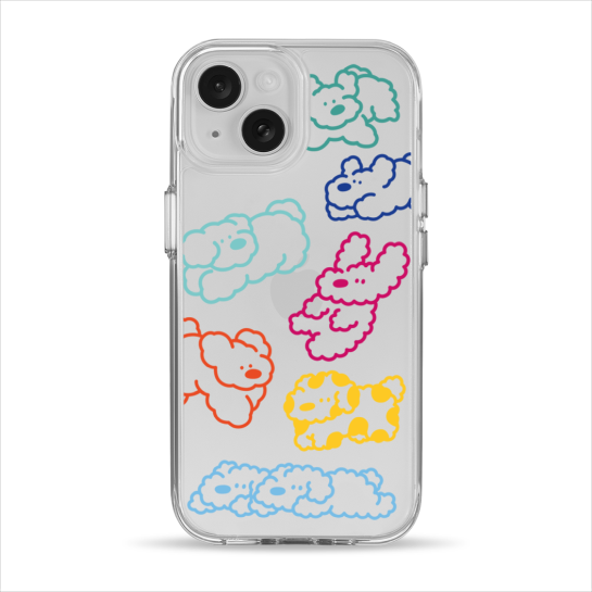 Чехол Pump Clear Case for iPhone 15 Cloudy dogs - цена, характеристики, отзывы, рассрочка, фото 1