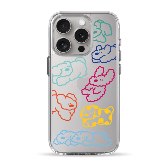 Чехол Pump Clear Case for iPhone 15 Pro Cloudy dogs