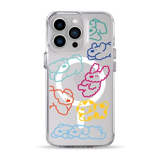 Чохол Pump Clear Case with MagSafe for iPhone 13 Pro Cloudy dogs