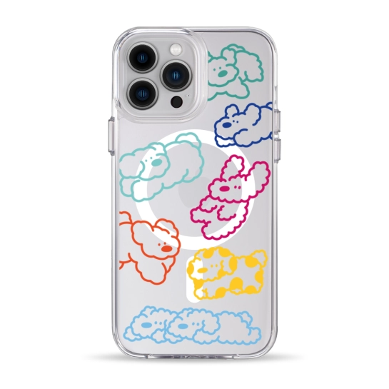 Чохол Pump Clear Case with MagSafe for iPhone 13 Pro Max Cloudy dogs