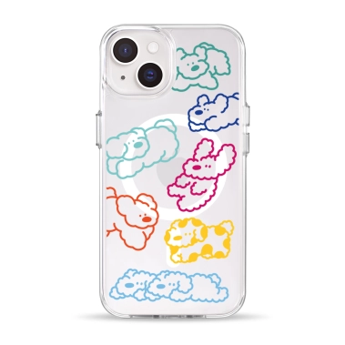 Чехол Pump Clear Case with MagSafe for iPhone 14 Cloudy dogs - цена, характеристики, отзывы, рассрочка, фото 1