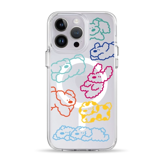 Чехол Pump Clear Case with MagSafe for iPhone 14 Pro Cloudy dogs