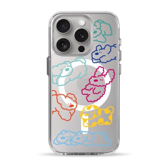 Чохол Pump Clear Case with MagSafe for iPhone 15 Pro Cloudy dogs
