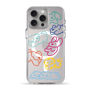 Чехол Pump Clear Case with MagSafe for iPhone 15 Pro Max Cloudy dogs - цена, характеристики, отзывы, рассрочка, фото 1