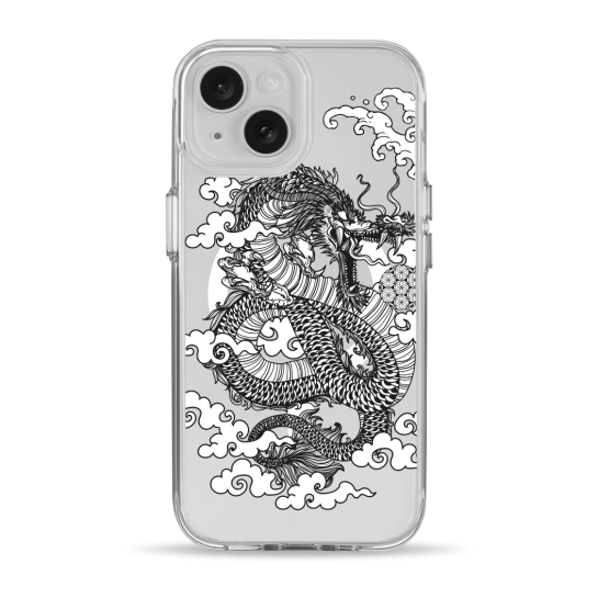 Чохол Pump Clear Case with MagSafe for iPhone 15 Dragon