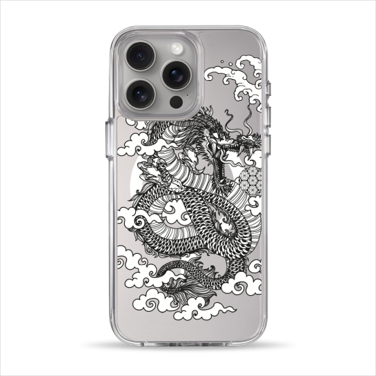 Чехол Pump Clear Case with MagSafe for iPhone 15 Pro Max Dragon - цена, характеристики, отзывы, рассрочка, фото 1