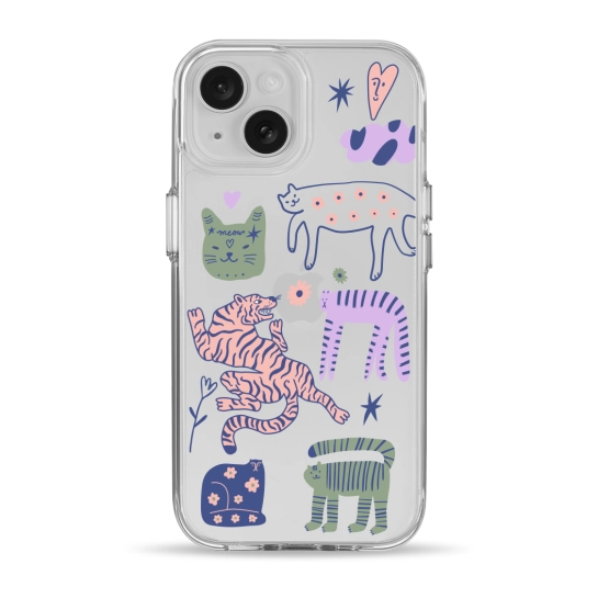 Чехол Pump Clear Case for iPhone 15 Dreamy Cats