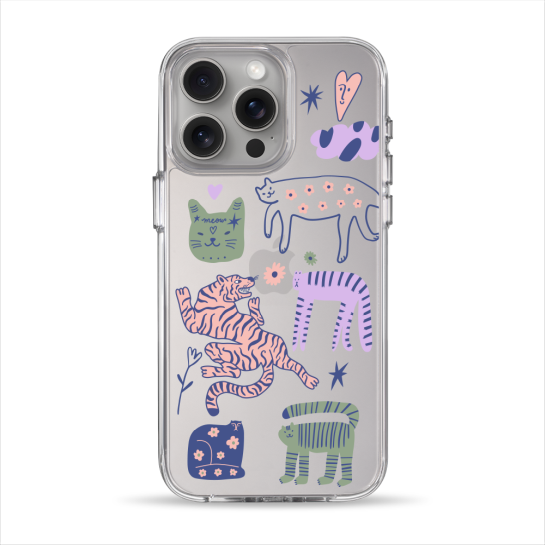 Чехол Pump Clear Case for iPhone 15 Pro Max Dreamy Cats - цена, характеристики, отзывы, рассрочка, фото 1