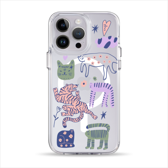 Чехол Pump Clear Case with MagSafe for iPhone 14 Pro Max Dreamy Cats - цена, характеристики, отзывы, рассрочка, фото 1