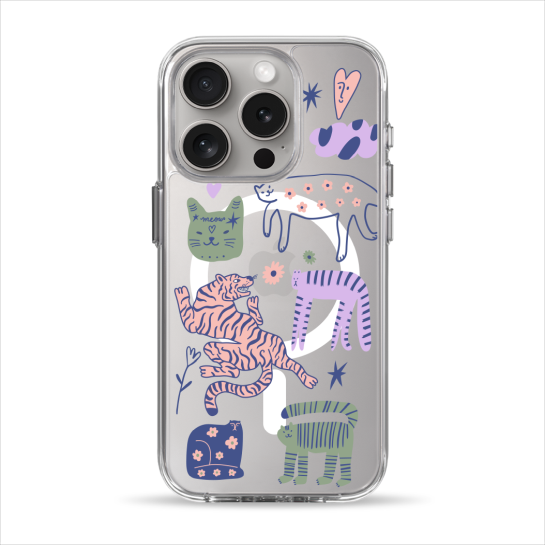 Чохол Pump Clear Case with MagSafe for iPhone 15 Pro Dreamy Cats - ціна, характеристики, відгуки, розстрочка, фото 1