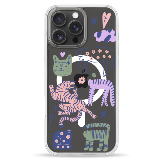Чохол Pump Clear Case with MagSafe for iPhone 16 Pro Max Dreamy Cats - ціна, характеристики, відгуки, розстрочка, фото 1