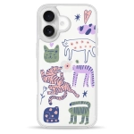 Чехол Pump Clear Case for iPhone 16 Dreamy Cats