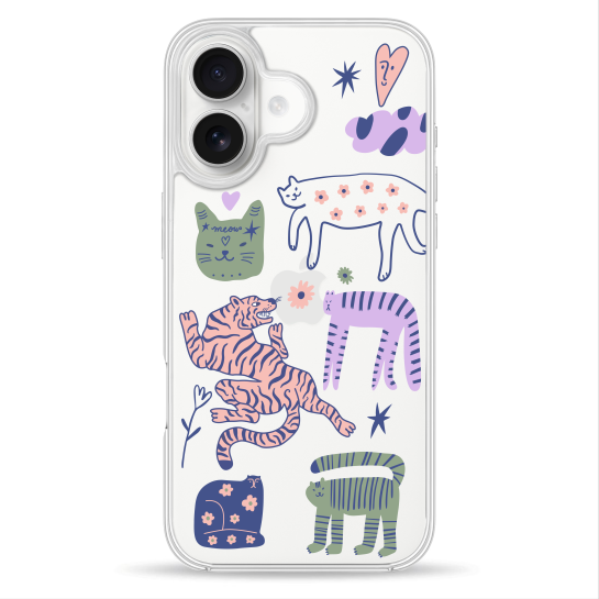 Чехол Pump Clear Case for iPhone 16 Dreamy Cats - цена, характеристики, отзывы, рассрочка, фото 1