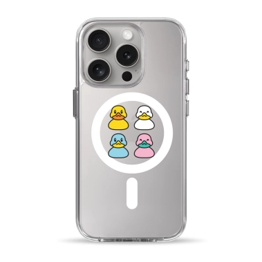 Чехол Pump Clear Case with MagSafe for iPhone 15 Pro Ducks - цена, характеристики, отзывы, рассрочка, фото 1