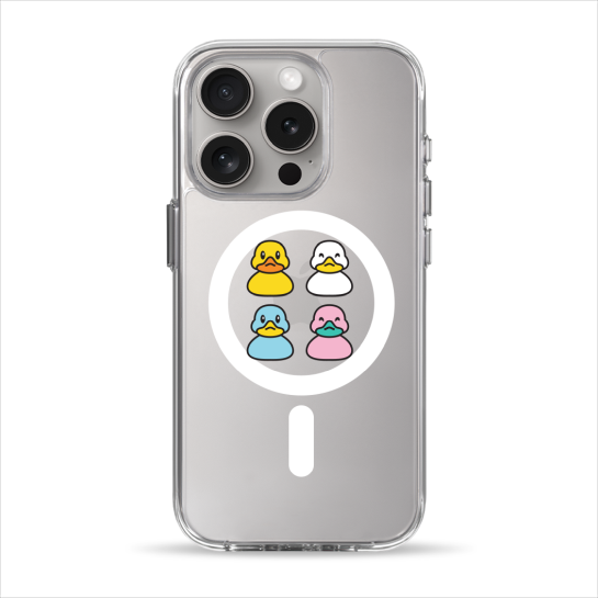 Чехол Pump Clear Case with MagSafe for iPhone 15 Pro Ducks - цена, характеристики, отзывы, рассрочка, фото 1