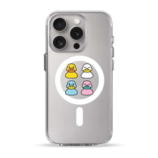 Чохол Pump Clear Case with MagSafe for iPhone 15 Pro Ducks