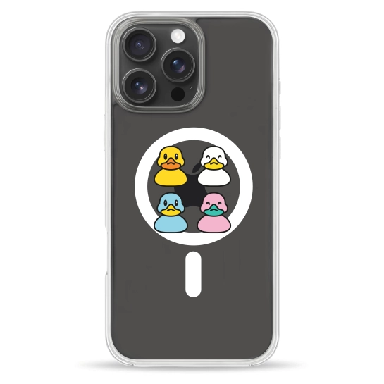 Чехол Pump Clear Case with MagSafe for iPhone 16 Pro Ducks