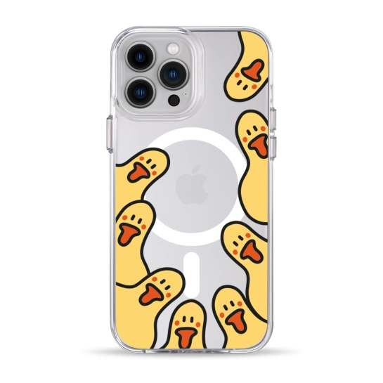 Чехол Pump Clear Case with MagSafe for iPhone 13 Pro Max Ducks around