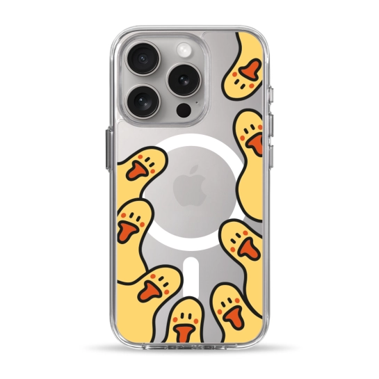 Чохол Pump Clear Case with MagSafe for iPhone 15 Pro Ducks around