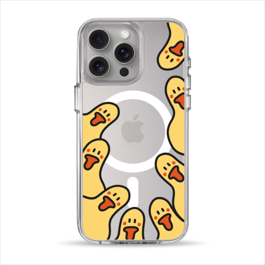 Чехол Pump Clear Case with MagSafe for iPhone 15 Pro Max Ducks around - цена, характеристики, отзывы, рассрочка, фото 1