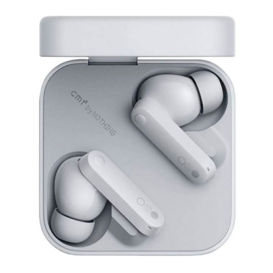 Бездротові навушники Nothing Buds Light Grey - ціна, характеристики, відгуки, розстрочка, фото 1