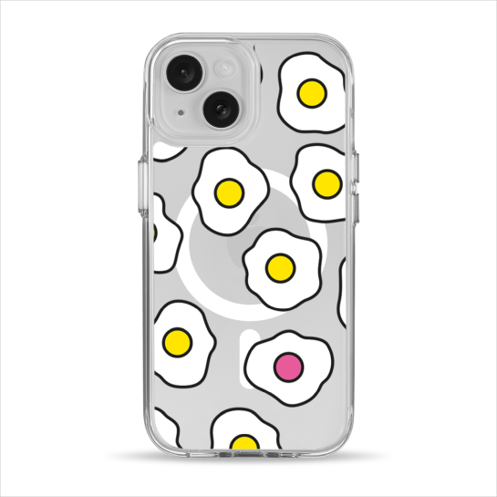 Чохол Pump Clear Case with MagSafe for iPhone 15 Fried Eggs - ціна, характеристики, відгуки, розстрочка, фото 1