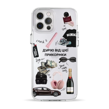 Чехол Pump Clear Case for iPhone 12 Pro Max Good Vibes Only - цена, характеристики, отзывы, рассрочка, фото 1
