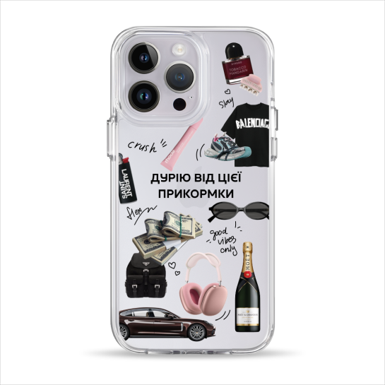 Чехол Pump Clear Case for iPhone 14 Pro Good Vibes Only - цена, характеристики, отзывы, рассрочка, фото 1