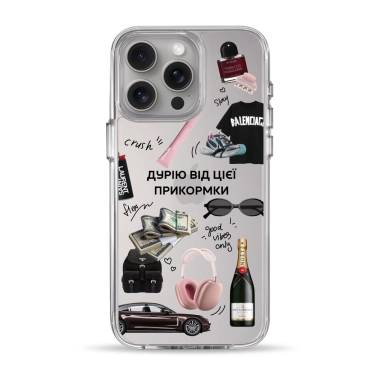Чехол Pump Clear Case for iPhone 15 Pro Max Good Vibes Only - цена, характеристики, отзывы, рассрочка, фото 1