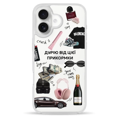 Чехол Pump Clear Case for iPhone 16 Good Vibes Only - цена, характеристики, отзывы, рассрочка, фото 1