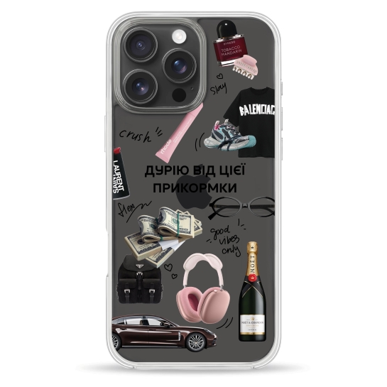 Чехол Pump Clear Case for iPhone 16 Pro Good Vibes Only - цена, характеристики, отзывы, рассрочка, фото 1
