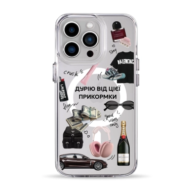 Чехол Pump Clear Case with MagSafe for iPhone 13 Pro Good Vibes Only - цена, характеристики, отзывы, рассрочка, фото 1
