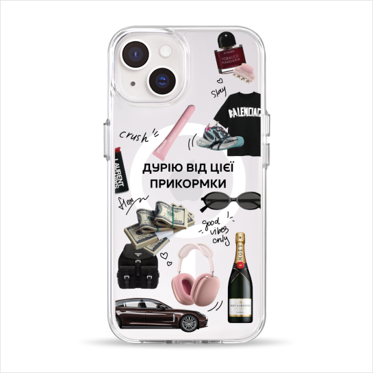 Чохол Pump Clear Case with MagSafe for iPhone 14 Good Vibes Only - ціна, характеристики, відгуки, розстрочка, фото 1