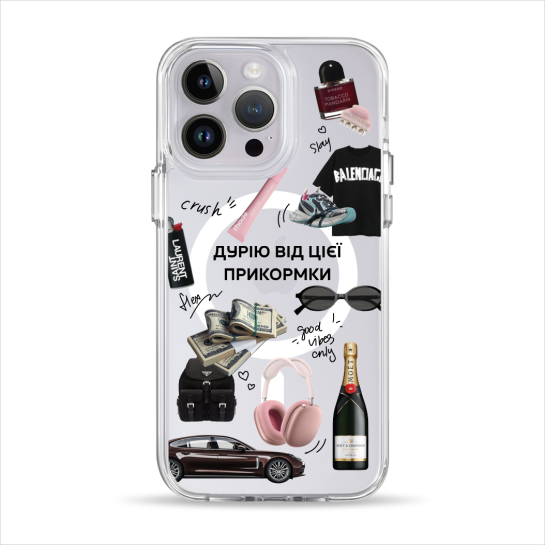 Чохол Pump Clear Case with MagSafe for iPhone 14 Pro Good Vibes Only - ціна, характеристики, відгуки, розстрочка, фото 1