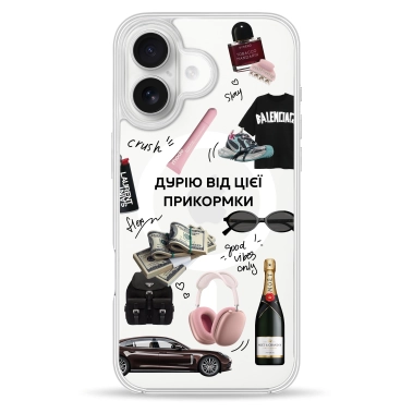 Чохол Pump Clear Case with MagSafe for iPhone 16 Good Vibes Only - цена, характеристики, отзывы, рассрочка, фото 1