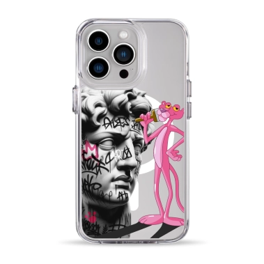 Чехол Pump Clear Case with MagSafe for iPhone 13 Pro Graffity Panther - цена, характеристики, отзывы, рассрочка, фото 1