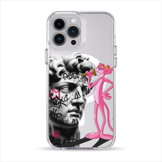 Чехол Pump Clear Case with MagSafe for iPhone 13 Pro Max Graffity Panther - цена, характеристики, отзывы, рассрочка, фото 1