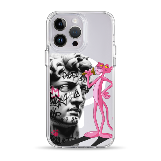 Чехол Pump Clear Case with MagSafe for iPhone 14 Pro Graffity Panther - цена, характеристики, отзывы, рассрочка, фото 1