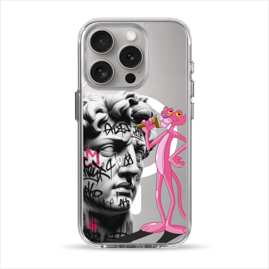 Чохол Pump Clear Case with MagSafe for iPhone 15 Pro Graffity Panther - ціна, характеристики, відгуки, розстрочка, фото 1