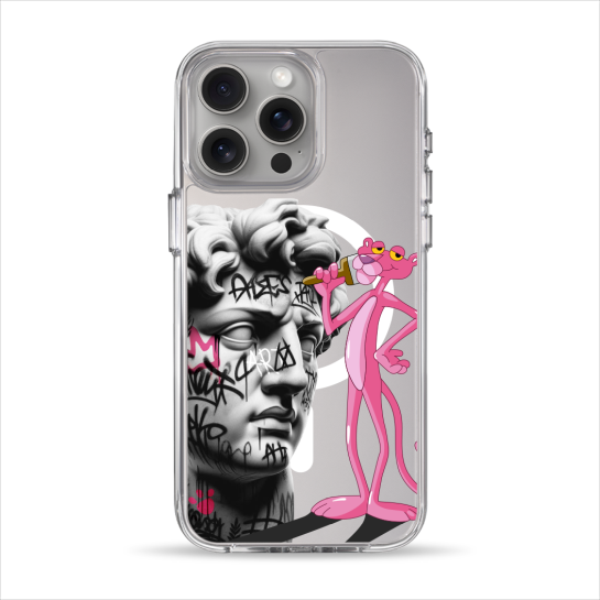Чохол Pump Clear Case with MagSafe for iPhone 15 Pro Max Graffity Panther - ціна, характеристики, відгуки, розстрочка, фото 1